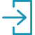 Blue icon of an arrow entering a box representing entry into the Provider portal