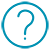 Blue icon of a question mark representing FAQs